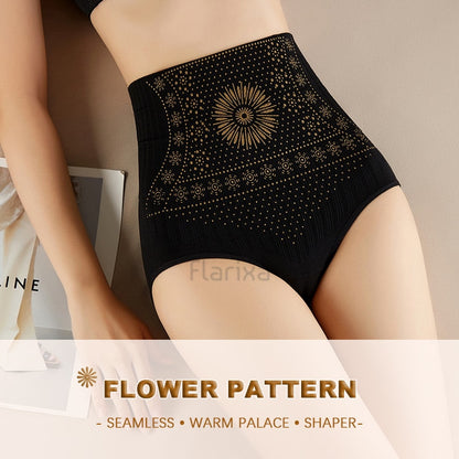 Flarixa Seamless Women's High Waist Belly Control Panties Body Shaping Underwear