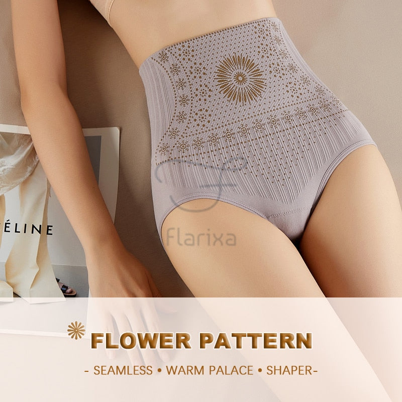 Flarixa Seamless Women's High Waist Belly Control Panties Body